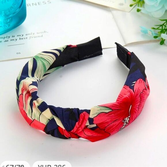 Blue Tropical Print Wide Knot
Wrapped Headband - Picture 1 of 9